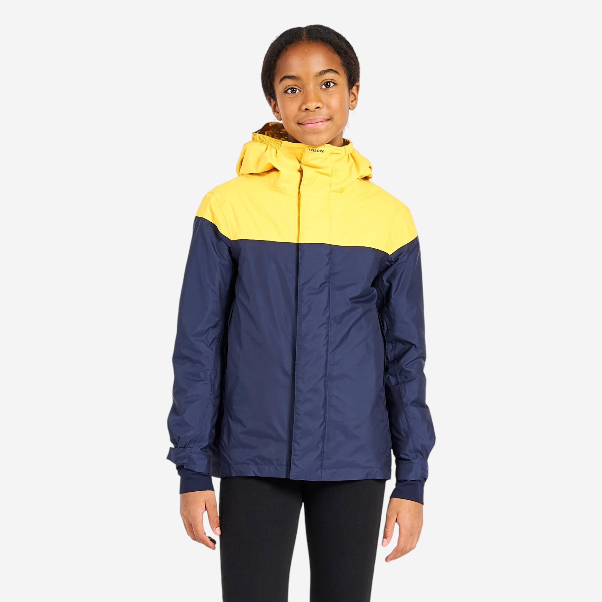 Segeljacke Kinder warm wasserdicht 100 marineblau/gelb Segeljacke Kinder warm wasserdicht 100 marineblau/gelb von TRIBORD