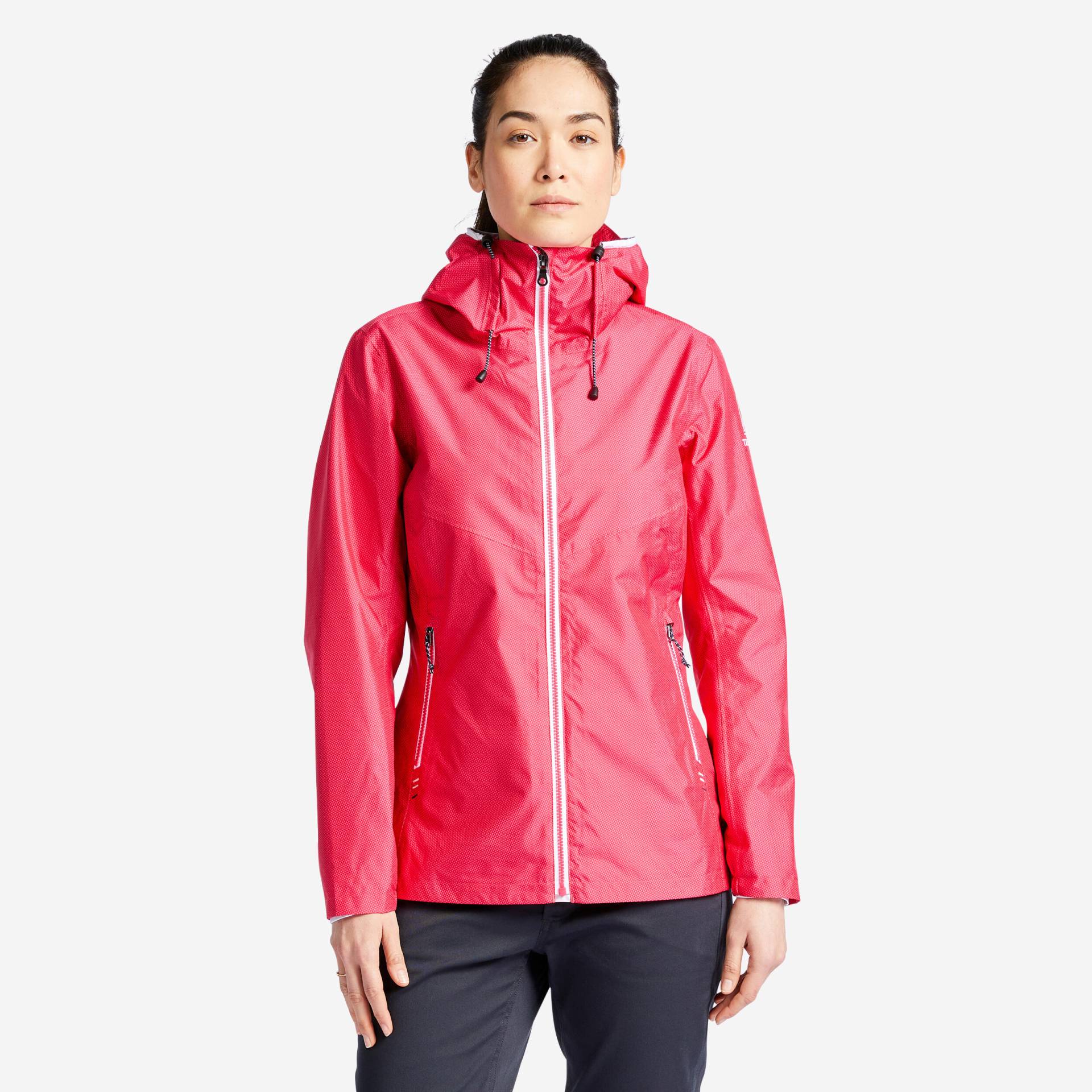 Segeljacke Regenjacke Damen wasserdicht - Sailing 100 All over rosa von TRIBORD