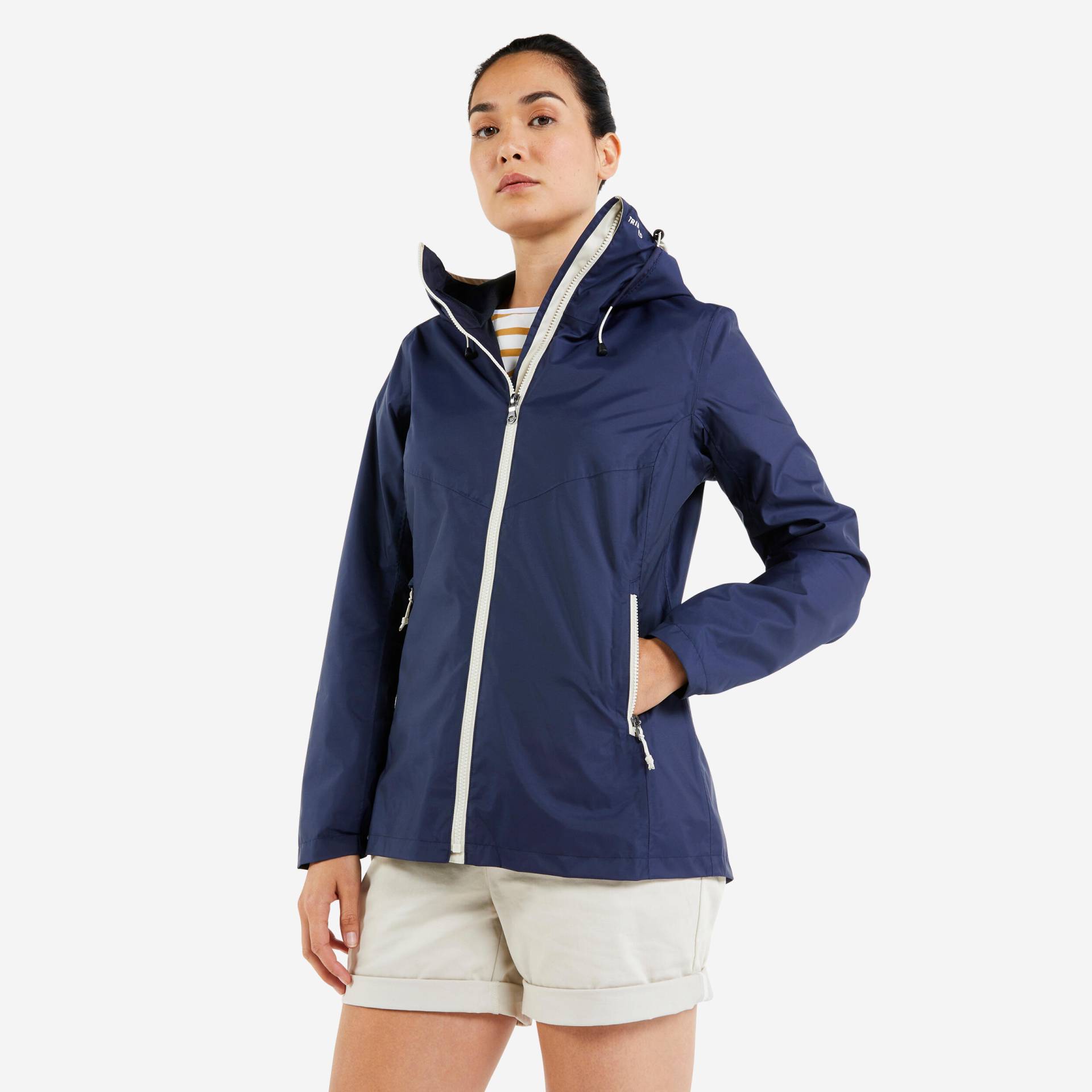 Segeljacke Regenjacke Damen wasserdicht - Sailing 100 marineblau von TRIBORD