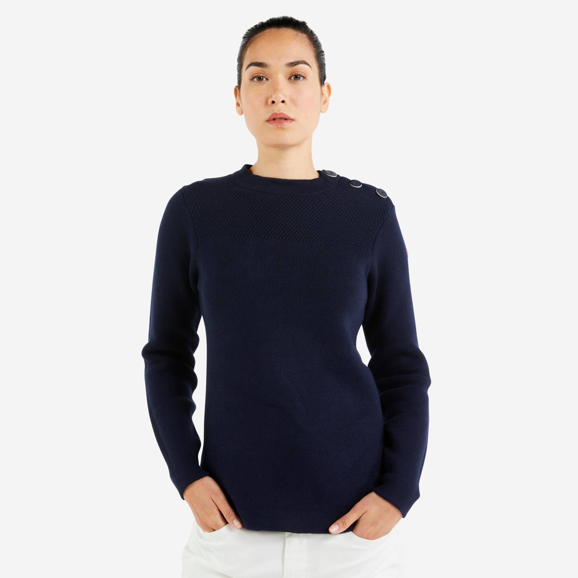 Pullover Segeln Damen marineblau von TRIBORD