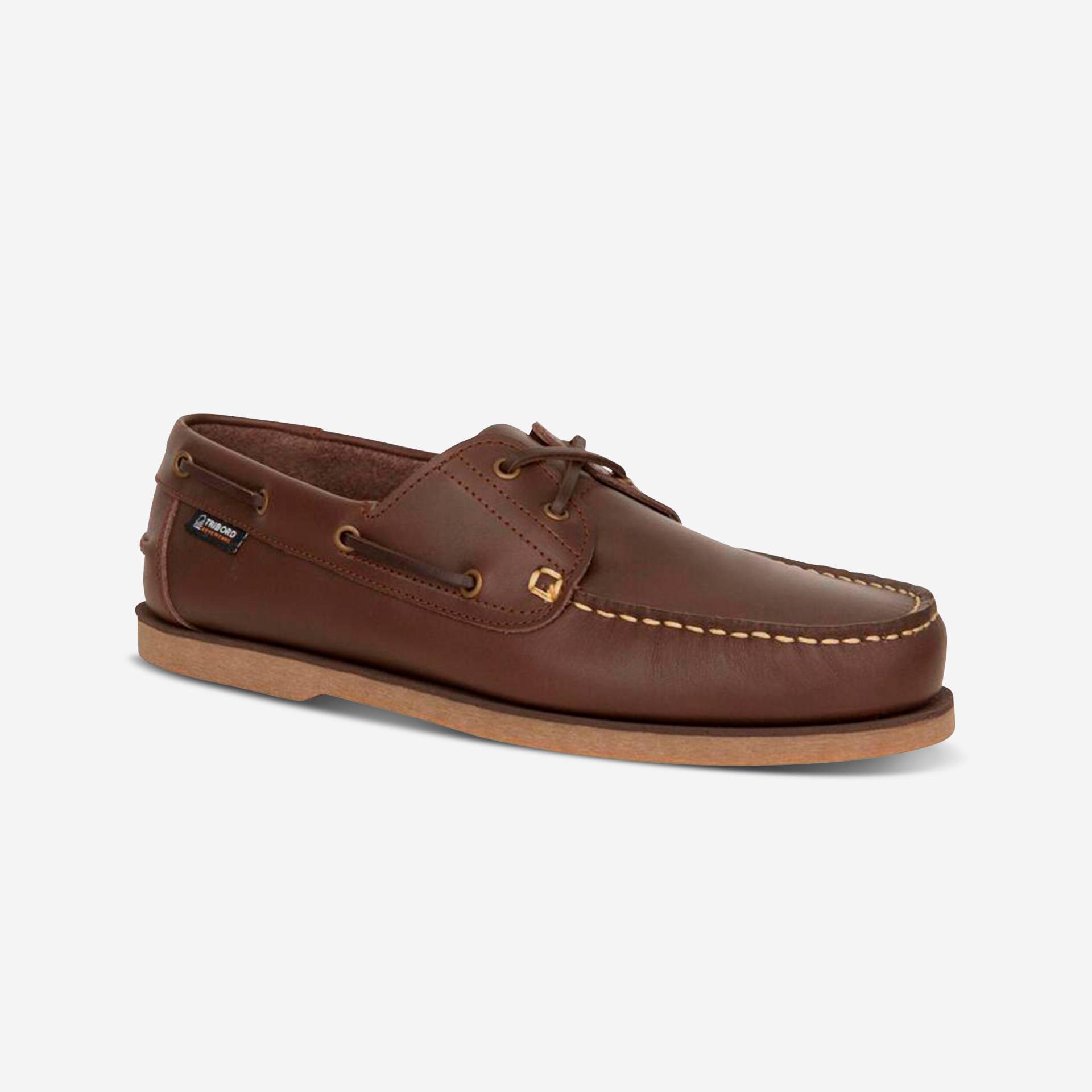 Segelschuhe Herren Leder - 500 braun Segelschuhe Herren Leder - 500 braun von TRIBORD