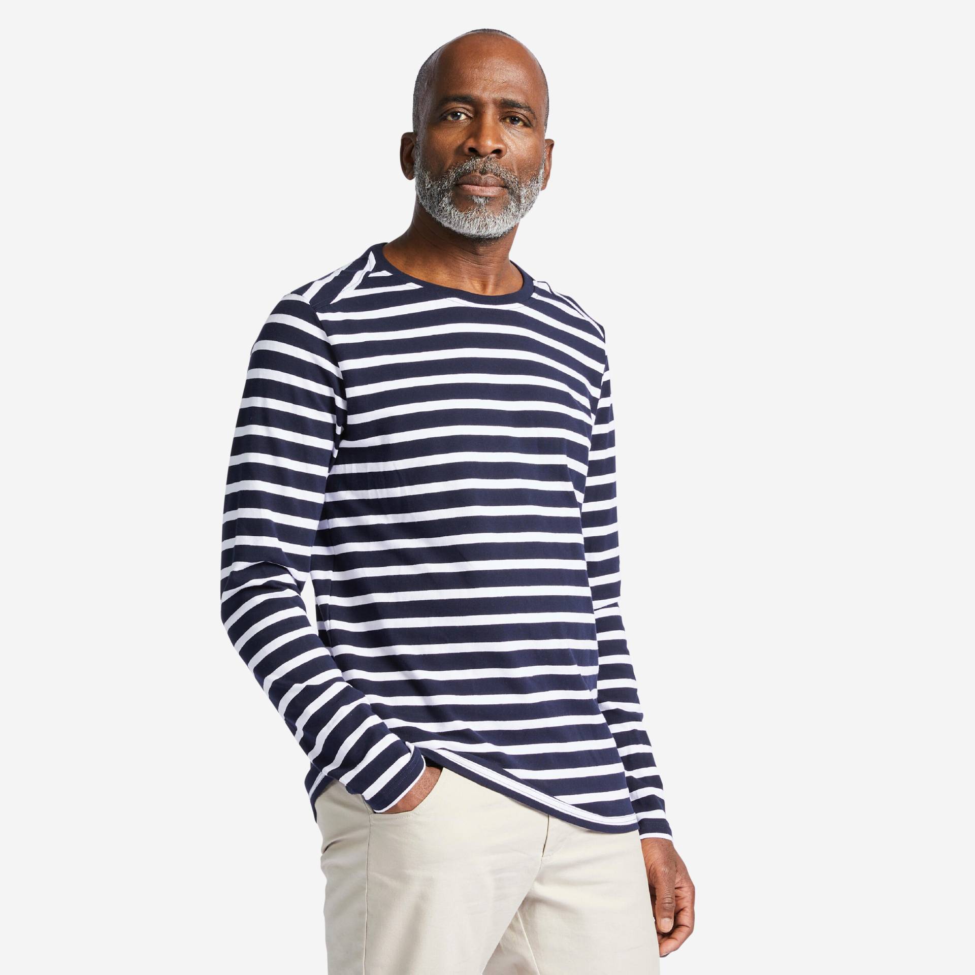 Segelshirt Herren langarm - Sailing 100 blau/weiss Segelshirt Herren langarm - Sailing 100 blau/weiss von TRIBORD