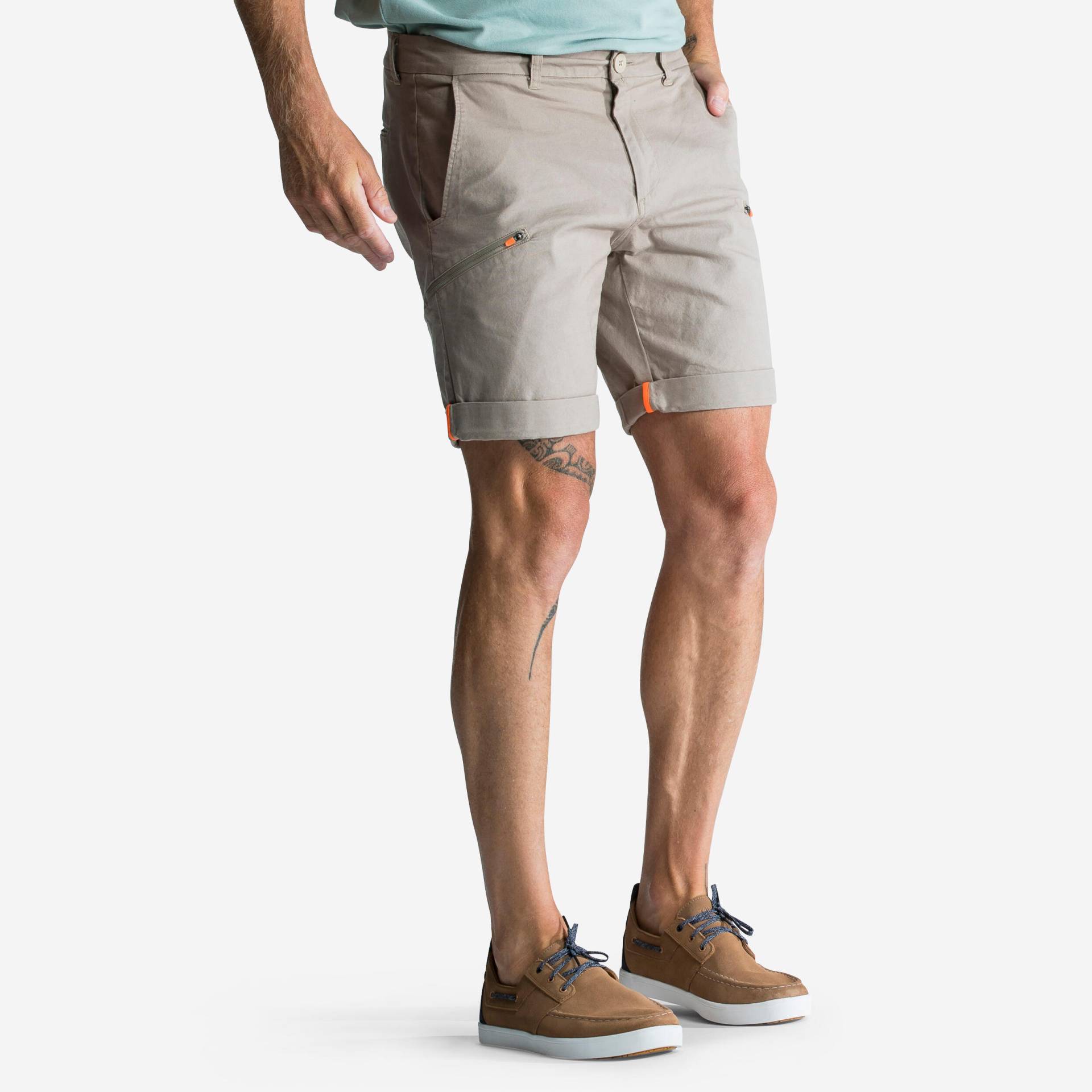 Bermuda Shorts Segeln Herren strapazierfähig 100 beige von TRIBORD