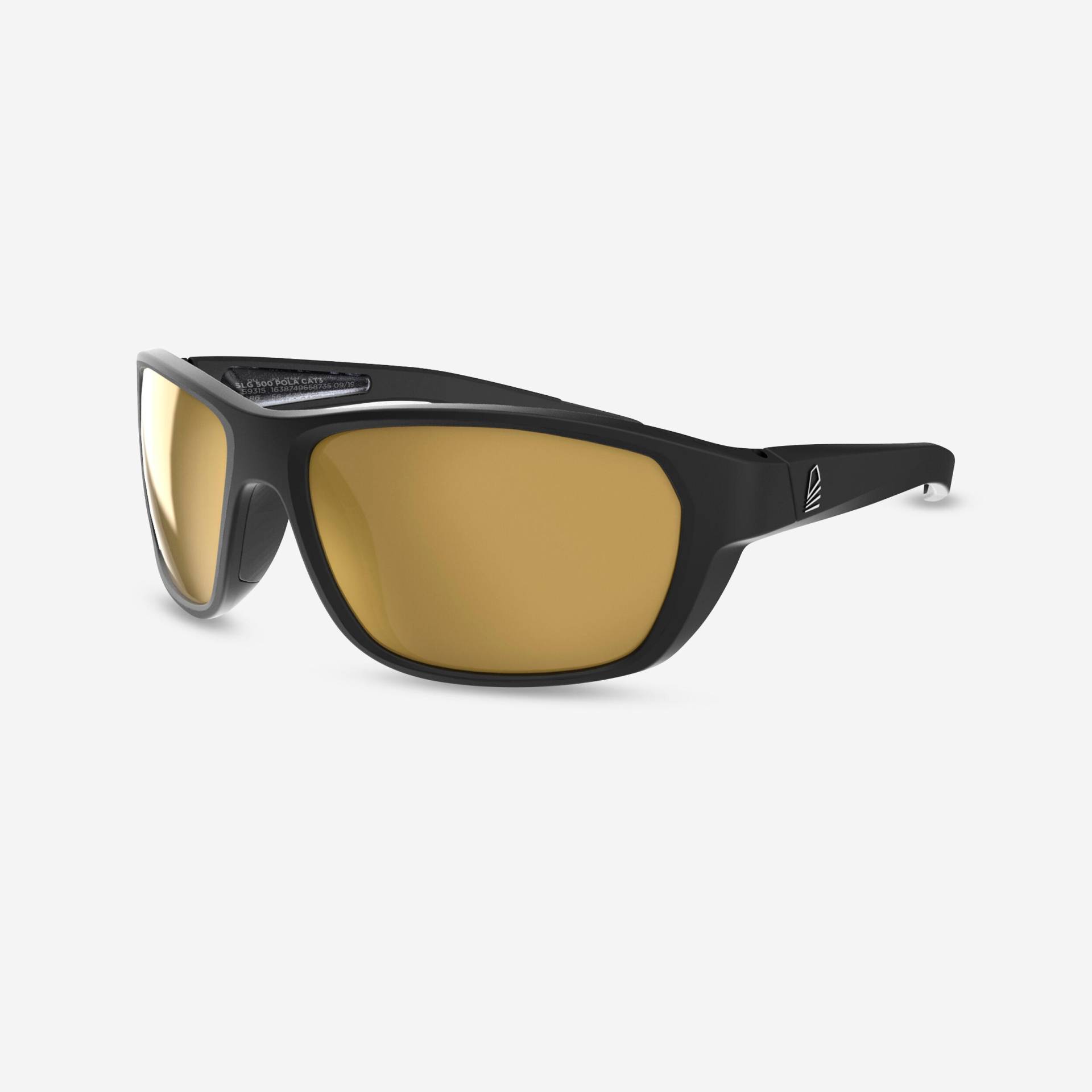 Sonnenbrille Segeln Damen/Herren S polarisierend schwimmfähig - 500 schwarz/gold von TRIBORD