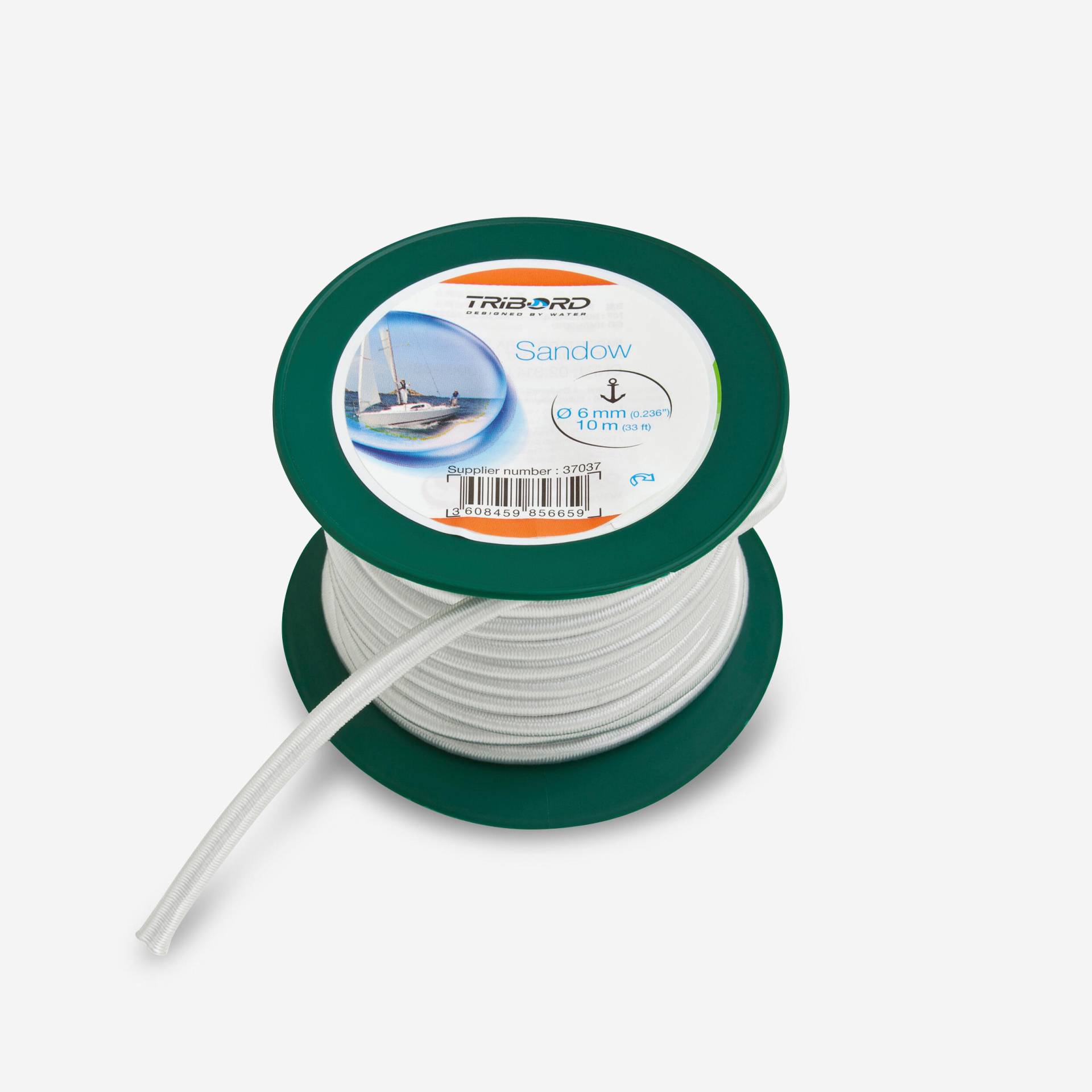 Tauwerk Sandow elastisch Spule 6 mm × 10 m Segeln weiß Tauwerk Sandow elastisch Spule 6 mm × 10 m Segeln weiß von TRIBORD