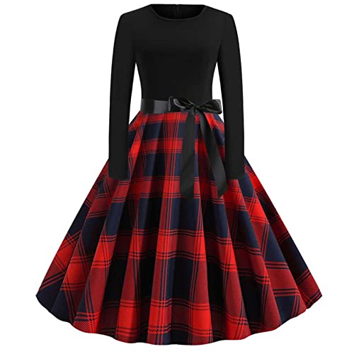 1950er Rockabilly Petticoat Kleid Damen Mittelalter Ballkleid Retro Swingkleid Cocktailkleid Tunikakleid mit Schleifenknoten Langärmliges Abendkleid mit V-Ausschnitt Tupfendruck Partykleid 1950er Rockabilly Petticoat Kleid Damen Mittelalter Ballkleid Retro Swingkleid Cocktailkleid Tunikakleid mit Schleifenknoten Langärmliges Abendkleid mit V-Ausschnitt Tupfendruck Partykleid von TRIGLICOLEUM