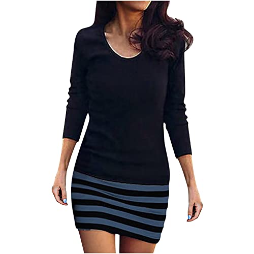 Strickkleid Damen Elegant Hahnentritt Druck Bleistiftkleid Einfarbig V-Ausschnitt Wickelkleid Langarm Pulloverkleid Gestreifte Patchwork Frühling Tunika Kleider Minikleid Geschenke Für Frauen Strickkleid Damen Elegant Hahnentritt Druck Bleistiftkleid Einfarbig V-Ausschnitt Wickelkleid Langarm Pulloverkleid Gestreifte Patchwork Frühling Tunika Kleider Minikleid Geschenke Für Frauen von TRIGLICOLEUM