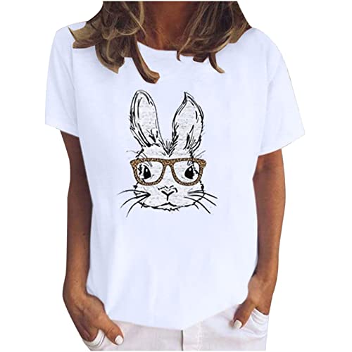 TRIGLICOLEUM Damen Ostern T-Shirt Sommer Bluse Oberteile Süße Osterhase Osterei Druck Tunika Tops Kurzärmelig Tshirt Rundhals Pullover Teenager Mädchen Shirt Normale Passform Pulli Karneval Kleidung TRIGLICOLEUM Damen Ostern T-Shirt Sommer Bluse Oberteile Süße Osterhase Osterei Druck Tunika Tops Kurzärmelig Tshirt Rundhals Pullover Teenager Mädchen Shirt Normale Passform Pulli Karneval Kleidung von TRIGLICOLEUM