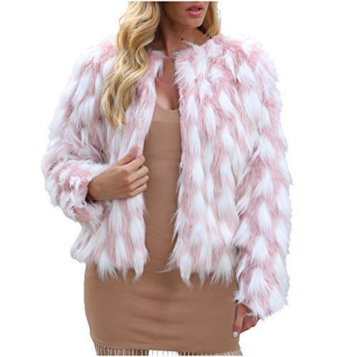 TRIGLICOLEUM Felljacke Damen Elegant Kunstfell Winterjacke Warme Dicke Kunstpelz Mantel Kurz Wintermantel Teenager Mädchen Pelzjacke Winter Bequeme Pelzmantel Faux Pelz Jacke Fellmantel S-3XL von TRIGLICOLEUM