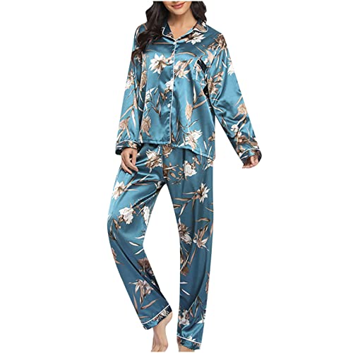 TRIGLICOLEUM Schlafanzug Set Damen Pyjama mit Leopardenmuster Lässiges Nachthemd mit Umlegekragen Bequeme Langärmlige Homewear Zweiteilige Nachtwäsche Warm Button Loungewear +Lange Hosen TRIGLICOLEUM Schlafanzug Set Damen Pyjama mit Leopardenmuster Lässiges Nachthemd mit Umlegekragen Bequeme Langärmlige Homewear Zweiteilige Nachtwäsche Warm Button Loungewear +Lange Hosen von TRIGLICOLEUM