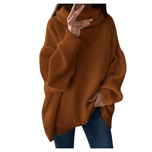 TRIGLICOLEUM Strickpullover Damen Mode Rollkragen Einfarbige Pullover Große Größen Gestrickter Pulli Herbst Winter Warme Strickpulli Locker Sweatshirt Oversize Sweater Tops Strick Oberteile 3XL TRIGLICOLEUM Strickpullover Damen Mode Rollkragen Einfarbige Pullover Große Größen Gestrickter Pulli Herbst Winter Warme Strickpulli Locker Sweatshirt Oversize Sweater Tops Strick Oberteile 3XL von TRIGLICOLEUM
