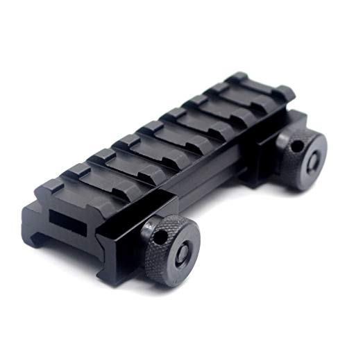 TRIROCK See-Through Low Profile 8 Slots Picatinny Riser Extension Weaver Dovetail Weaver Rail Scope Mount Base Adapter Base fits 21mm Rail for Optics von TRIROCK