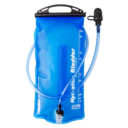 TRIWONDER 2L Trinkblase, Wasserblase, Trinkbeutel, Wasserreservoir Wasserbehälter für Wandern Camping Rucksack Trinksystem (Blau - 2L) von TRIWONDER