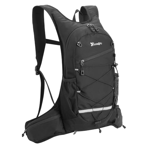 TRIWONDER Trinkrucksack 18L Ultraleicht, Fahrradrucksack, Laufrucksack für Damen, Herren, Laufen, Joggen, Fahrradfahren (Schwarz - nur Weste, 18L) von TRIWONDER