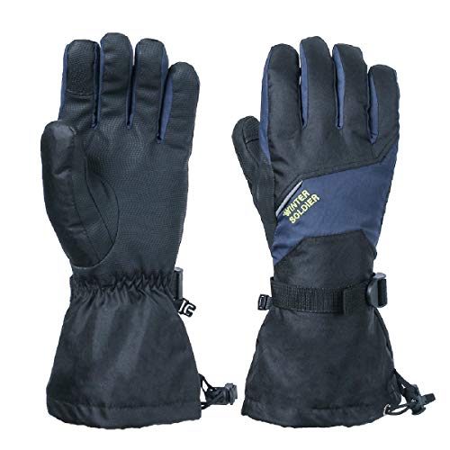 TRIWONDER Winter Warme Handschuhe, rutschfeste und Winddichte Winterhandschuhe, Touchscreen Skihandschuhe Snowboardhandschuhe für Herren Damen Outdoor-Sport Winter (Blau & Schwarz, M) von TRIWONDER