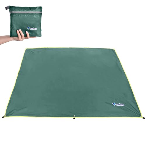 TRIWONDER Zeltplane, Camping Plane, Tarp für Hängematte, Wasserdicht Regenschutz Sonnenschutz Picknickdecke für Ourdoor Camping (Grün, S - 150 x 220cm) von TRIWONDER