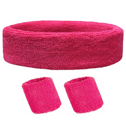 TRIXES 3-teiliges rosa Schweißband-Set – Original-Kostümzubehör – Stirnband- und Armband-Set – Kostüm – Festivalkleidung – Party – Pride-Zubehör TRIXES 3-teiliges rosa Schweißband-Set – Original-Kostümzubehör – Stirnband- und Armband-Set – Kostüm – Festivalkleidung – Party – Pride-Zubehör von TRIXES