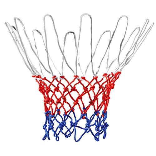 TRIXES Basketballnetz – Sportausrüstung für zu Hause – Nylon in Rot, Weiß und Blau – 12 Schlaufen für drinnen und draußen, Garten – Fitnessgeräte – professionelles Design TRIXES Basketballnetz – Sportausrüstung für zu Hause – Nylon in Rot, Weiß und Blau – 12 Schlaufen für drinnen und draußen, Garten – Fitnessgeräte – professionelles Design von TRIXES
