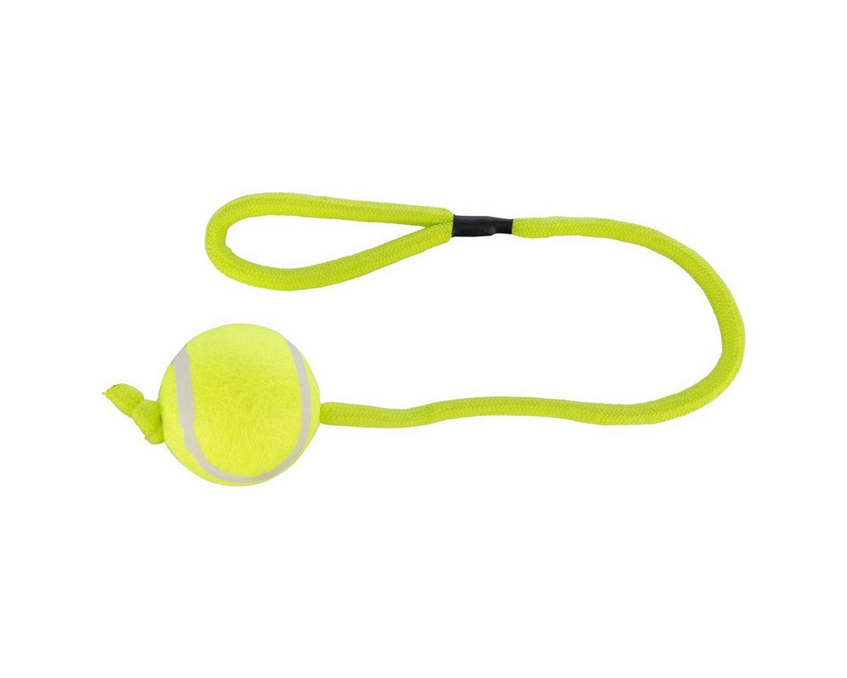 TRIXIE Outdoor-Spielzeug Tennisball am Seil, Maße: ø 6 cm / 50 cm von TRIXIE