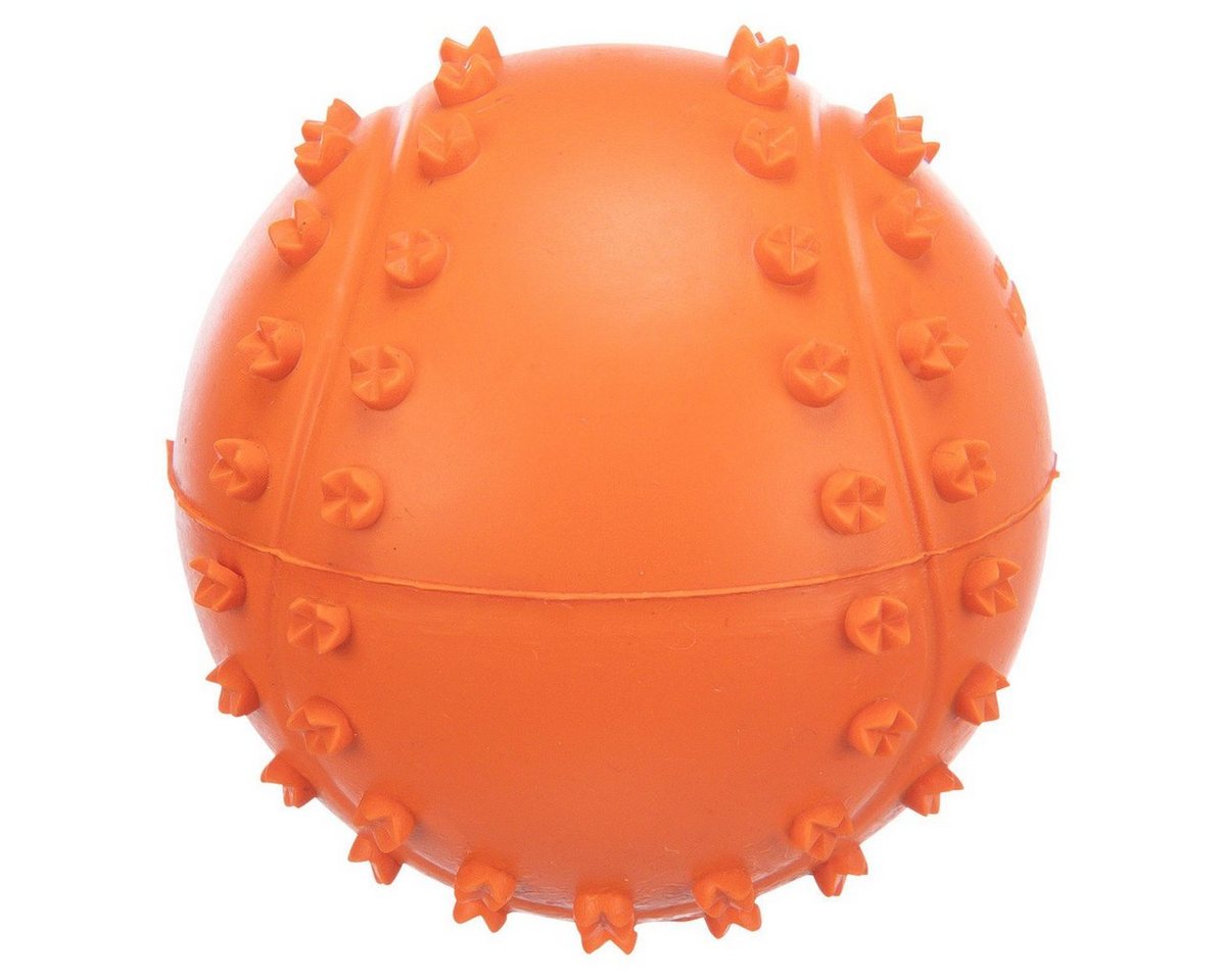 TRIXIE Spielknochen Spielball, Quietscher, Durchmesser: 6 cm / Farbe: orange von TRIXIE