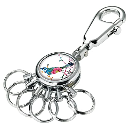 TROIKA BIRDIE SCHLÜSSELHALTER – #KYR01-A117 – rund, glänzend – Schlüsselanhänger - Karabinerhaken – 6 ausklinkbare Ringe - Schlüsselorganisation – filigranes Design – TROIKA-ORIGINAL TROIKA BIRDIE SCHLÜSSELHALTER – #KYR01-A117 – rund, glänzend – Schlüsselanhänger - Karabinerhaken – 6 ausklinkbare Ringe - Schlüsselorganisation – filigranes Design – TROIKA-ORIGINAL von TROIKA