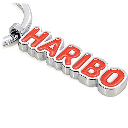 TROIKA Metall Schlüsselanhänger Schriftzug Haribo in der Farbe Rot, HB-K05/RD handlich TROIKA Metall Schlüsselanhänger Schriftzug Haribo in der Farbe Rot, HB-K05/RD handlich von TROIKA