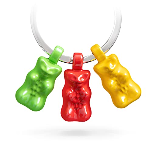 TROIKA Metall Schlüsselanhänger Gummibären Trio in den Farben Grün, Rot, Gelb von Haribo, HB-K03/CO handlich TROIKA Metall Schlüsselanhänger Gummibären Trio in den Farben Grün, Rot, Gelb von Haribo, HB-K03/CO handlich von TROIKA