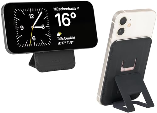 TROIKA Kartenetui MagSafe – HILDECARD – für 1-2 Karten zur magnetischen Befestigung am Smartphone – Aufstellfunktionen für horizontales und vertikales Aufrichten – Kunstleder – schwarz Original TROIKA Kartenetui MagSafe – HILDECARD – für 1-2 Karten zur magnetischen Befestigung am Smartphone – Aufstellfunktionen für horizontales und vertikales Aufrichten – Kunstleder – schwarz Original von TROIKA