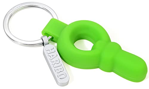 Troika Schlüsselanhänger mit Haribo Schnuller Anhänger aus Metall und PVC in der Farbe Silber-Grün, HB-K04/GR Troika Schlüsselanhänger mit Haribo Schnuller Anhänger aus Metall und PVC in der Farbe Silber-Grün, HB-K04/GR von TROIKA