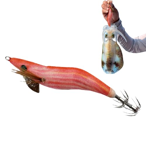 TROONZ Glowing Squid Jig,Squid Jig Glow - Oktopusköder | Fluoreszierende Kunstköder, Oktopus-Tintenfisch-Jigs, Salzwasser-Glüh-Tintenfisch-Jigs für Oktopus, Tintenfisch von TROONZ