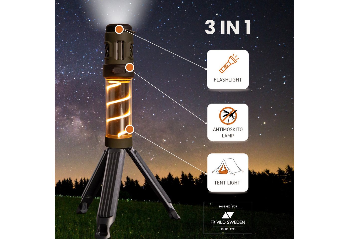 TRUE NORTH Insektenabwehrgerät Anti Mückenlampe Zeltlampe/ Taschen Lampe Mygga + 30 Anti Moskito Pads TRUE NORTH Insektenabwehrgerät Anti Mückenlampe Zeltlampe/ Taschen Lampe Mygga + 30 Anti Moskito Pads von TRUE NORTH