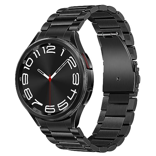 TRUMiRR Metall Armband Kompatibel mit Galaxy Watch 6 40mm 44mm/Watch 6 Classic 43mm 47mm, Knopfleiste Keine Lücke Kein Stift Sport Uhrenarmband für Samsung Galaxy Watch 5 Pro/4 Classic 40mm 44mm TRUMiRR Metall Armband Kompatibel mit Galaxy Watch 6 40mm 44mm/Watch 6 Classic 43mm 47mm, Knopfleiste Keine Lücke Kein Stift Sport Uhrenarmband für Samsung Galaxy Watch 5 Pro/4 Classic 40mm 44mm von TRUMiRR