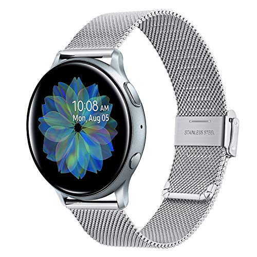 TRUMiRR Kompatibel mit Galaxy Watch 7/Galaxy Watch 5/Galaxy Watch 4/Watch Active 40mm/Active2 Armband, Mesh Gewebte Edelstahl Uhrenarmband Metall Armband für Samsung Galaxy Watch Active/Watch Active2 TRUMiRR Kompatibel mit Galaxy Watch 7/Galaxy Watch 5/Galaxy Watch 4/Watch Active 40mm/Active2 Armband, Mesh Gewebte Edelstahl Uhrenarmband Metall Armband für Samsung Galaxy Watch Active/Watch Active2 von TRUMiRR