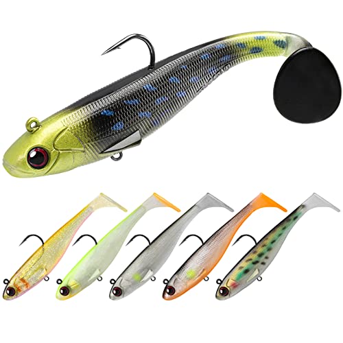 TRUSCEND Angelköder Gummifische Kunstköder Gummiköder Set Fische Angeln Forelle Zander & Barsch Köder Jigköpfe, BKK/VMC-Haken, Japan-Formel, Süßwasser-Salzwasser-Fischen Geschenk für Männe TRUSCEND Angelköder Gummifische Kunstköder Gummiköder Set Fische Angeln Forelle Zander & Barsch Köder Jigköpfe, BKK/VMC-Haken, Japan-Formel, Süßwasser-Salzwasser-Fischen Geschenk für Männe von TRUSCEND