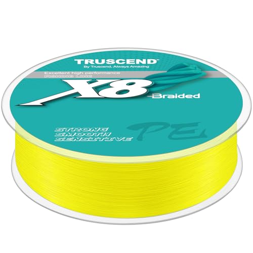 TRUSCEND X8 Geflochtene Angelschnur, Langlebige und wertvolle PE-Geflechtschnur für Profis, dünnere, glattere Leistung für gutes Werfen, Must-Have Süßwasser Angelausrüstung, Angelgeschenk für Männer TRUSCEND X8 Geflochtene Angelschnur, Langlebige und wertvolle PE-Geflechtschnur für Profis, dünnere, glattere Leistung für gutes Werfen, Must-Have Süßwasser Angelausrüstung, Angelgeschenk für Männer von TRUSCEND