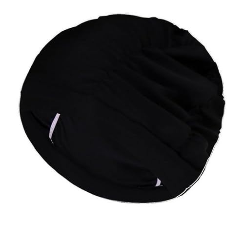 TRgqify-KM Badekappe, wasserdichte Badekappe, Badekappen for Erwachsene, sicherer Sitz, perfekt for Bahnenschwimmen und Wasseraktivitäten(Pleated Black) von TRgqify-KM