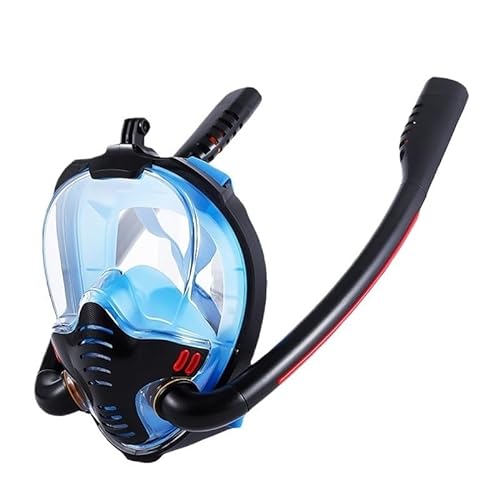 Tauchmaske for Erwachsene, UV-Schutz, Schnorchelmaske, beschlagfrei, atmungsaktiv, klare Sicht, Schwimmausrüstung(Black Blue,L/XL) von TRgqify-KM