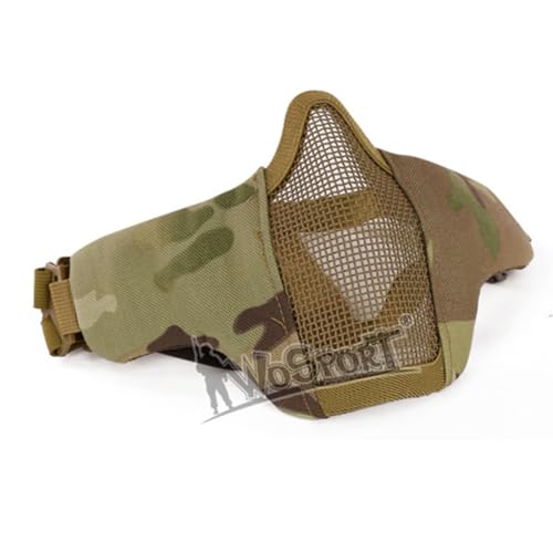 Drahtmaske Outdoor-Reiten Atmungsaktive Taktische Halbgesichtsschutzmaske Mit Taktischem Helm(MA-42-CP) von TS TAC-SKY