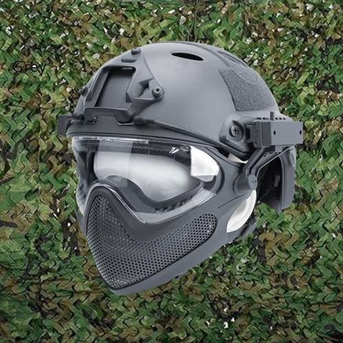 Einfache Lade- Und Entlademaske All-in-One-Helmschablonen-Helmset for CS Airsoft Paintball(HL-26-PJ-G,L(56-66cm)) von TS TAC-SKY