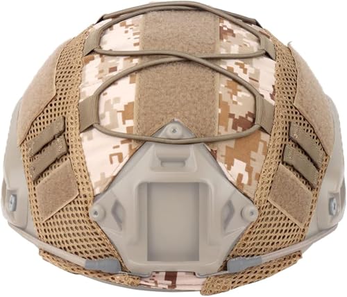 Tactical Fast Helmüberzug for Den Außenbereich, Camouflage, Jagdausrüstung, Mit Elastisch Verstellbarer Kordel, Multicam Airsoft-Helmzubehör(E) von TS TAC-SKY