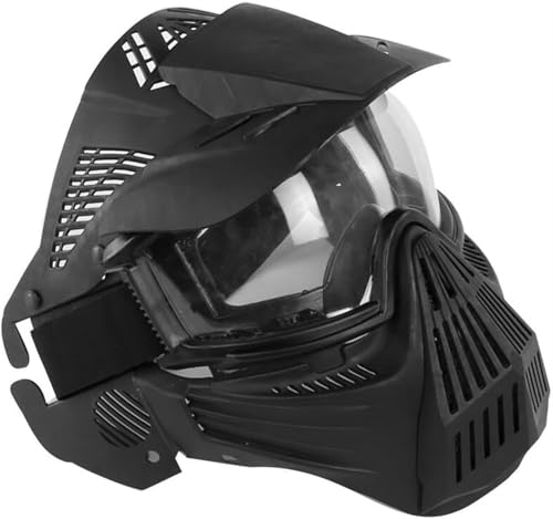Taktische Outdoor CS Wargame Schutz Shading Grid Gesichtsmaske Schießen Jagd Paintball Zubehör Masken Ghost(Bk) von TS TAC-SKY