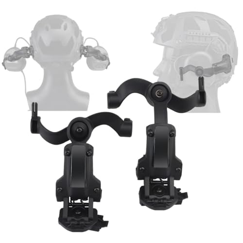 Taktischer Headset-Adapter, Mehrwinkel-Rotation, ARC-Spezifikation, Schienenhalterung, Linke Und Rechte Seitenbefestigungen, 2 Stück, Airsoft-Helmzubehör(Silver) von TS TAC-SKY