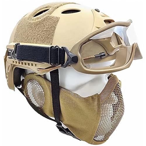 for BB CS Game Rapid Tactical Helm Mit Airsoft-Maske Und Paintball-Schutzbrille Outdoor-Jagdausrüstung von TS TAC-SKY