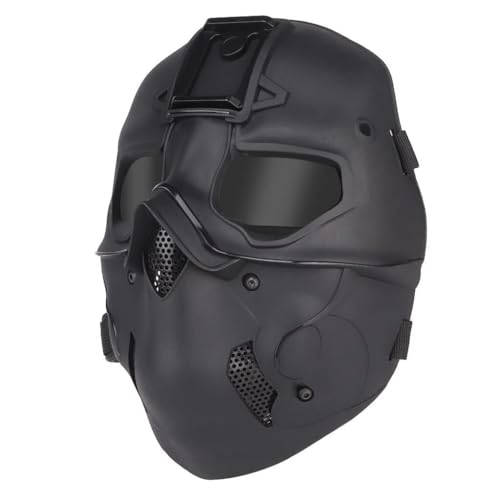 for BB Spiel Geschenk Taktische Paintball Maske Einstellbare Outdoor Airsoft Maske CS Jagd Schutz Getriebe(BK) von TS TAC-SKY