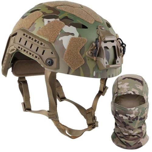 for Paintball Jagd CS Spiel FAST Tactical Helm Set Airsoft Helm Mit Vollgesichtsmaske Outdoor Gear(BKC) von TS TAC-SKY