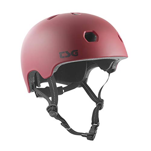 TSG Erwachsene Meta Solid Color Halbschalenhelm, Satin Oxblood, S/M von TSG