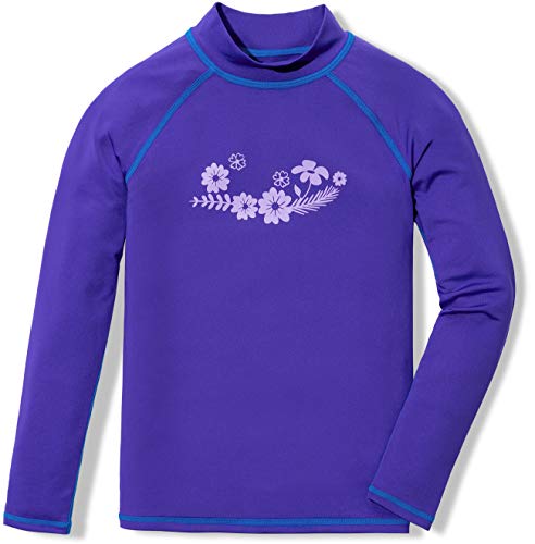 TSLA Boy UPF 50+ Rash Guard, Wassersurfing Langarm Badebekleidung, UV-Sonnenschutz Schwimmshirts Top, Gsr22 1pack - Violet & Royal, L von TSLA