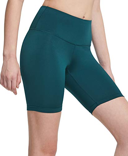 TSLA Damen Yoga Shorts mit mittlerer/hoher Taille und versteckter Tasche, Workout/Laufshorts und undurchsichtige Shorts mit athletischem Stretch, Fgs17 7inch - Deep Green, L von TSLA