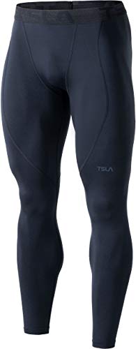 TSLA Herren Thermale Kompressionsunterwäsche Wintergear Sport-Leggings mit Fleece-Futter, Heatlock Charcoal, 3XL von TSLA