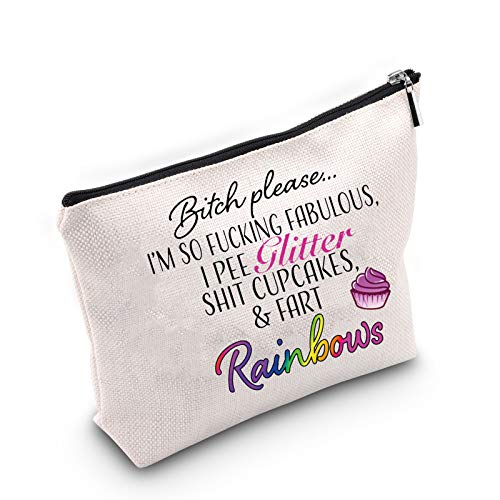 Lustiges Geschenk "Bitch Please I'm So Fucking Fabulous" Make-up-Tasche, inspirierende Kosmetiktasche, tolles Geschenk für Mädchen von TSOTMO